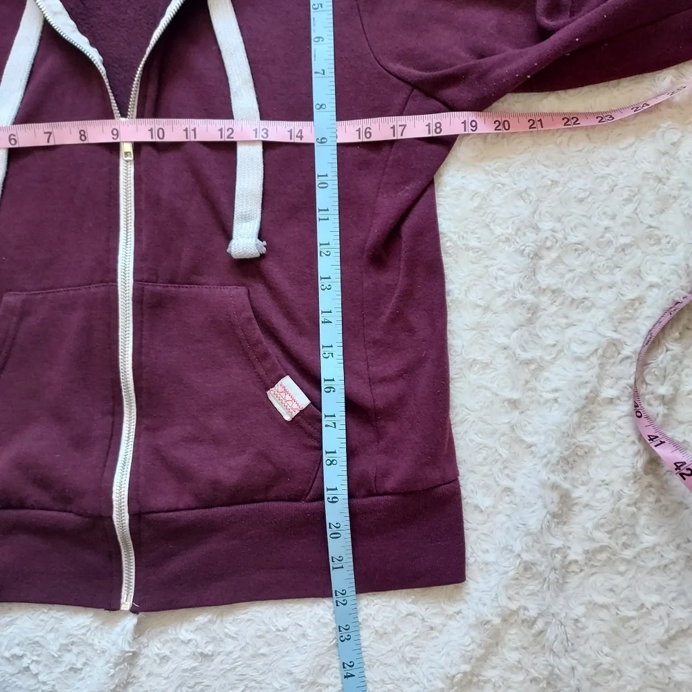 Reflex Thick Sweat Casual jacket Hoodie Wine Burgandy Large Skater Beach